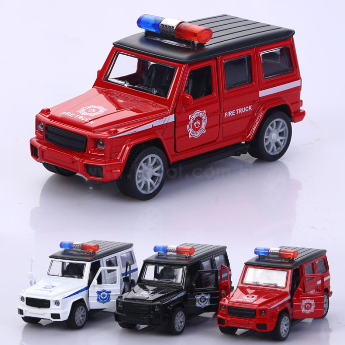合金回力越野警車兒童玩具車
